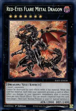 Yu-Gi-Oh! Red-Eyes Flare Metal Dragon 1st Ed. RA01-EN038 Secret Rare NM/LP x1 - Image 1
