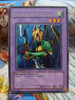 Yugioh Dragoness the Wicked Knight Rare LOB-086 1st Edition Lightly Played - Image 1