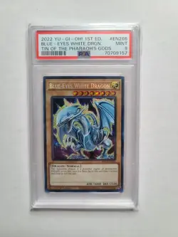 Yu-gi-oh PSA 9 MINT Blue-Eyes White Dragon 1st Edition Pharaoh's Gods MP22 EN266 - Image 2