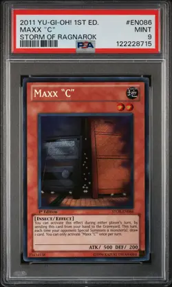 2011 YU-GI-OH! STOR-STORM OF RAGNAROK 1ST ED #EN086 MAXX "C" PSA 9 - Image 1