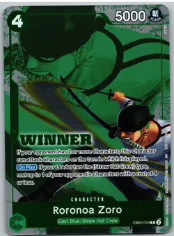 Roronoa Zoro (Winner) EB02-019 One Piece Promotion Cards One Piece NM - Image 1