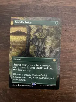 MTG Worldly Tutor (Dominaria Remastered) Borderless Non-Foil - Image 1