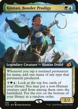 Kinnan, Bonder Prodigy - Extended Art IKO NM MTG - Image 1