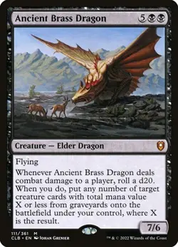 Ancient Brass Dragon CLB NM MTG - Image 1