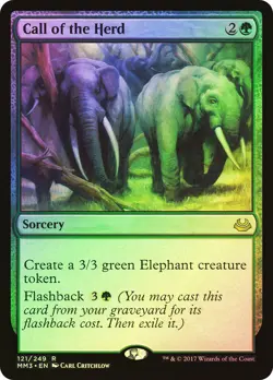 MTG FOIL Call of the Herd - Modern Masters 2017 #121 - Image 1
