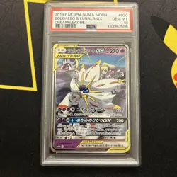 PSA 10 Solgaleo & Lunala GX 020/049 -Graded Pokemon Card- Dream League - Image 1