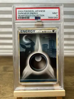 PSA 9 Darkness Energy Umbreon HeartGold Collection Pokemon Japanese Card 2009 - Image 1