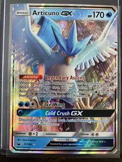 Articuno GX - 31/168 - Pokemon Celestial Storm Sun & Moon Ultra Rare Card NM - Image 1