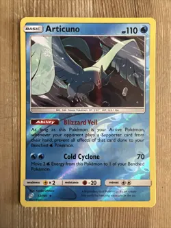 Pokemon TCG Articuno Sun & Moon - Team Up 32/181 Reverse Holo Rare NM - Image 1
