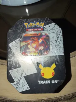Pokemon Lance’s Charizard V Celebrations 25th Anniversary Tin - New Sealed - Image 1