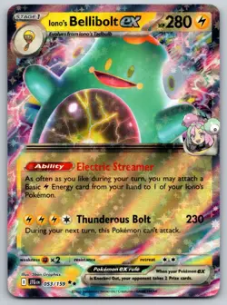 Iono's Bellibolt ex 053/159 SV09: Journey Together NM Pokemon Card TCG - Image 1