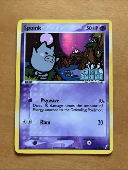 Spoink 62/100 Pokemon Card TCG EX Crystal Guardians Reverse Holo Stamped - Image 1