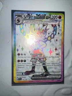 Pokemon TCG Cinderace EX Holo Card 157/142SV07: Stellar Crown - Image 1
