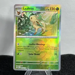 Pokemon TCG Leafeon Poke Ball Pattern 005/131 SV: Prismatic Evolutions Rare NM - Image 1