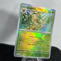 Pokemon TCG Leafeon Poke Ball Pattern 005/131 SV: Prismatic Evolutions Rare NM - Image 2