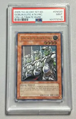 2005 Yugioh Ultimate Rare Goblin Elite Attack Force 1st Ed CRV-EN020 PSA 9 - Image 1