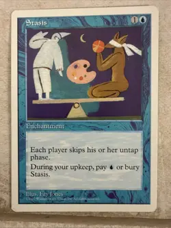 Stasis 5th Edition MTG Magic the Gathering LP Fast Shipping - Image 1