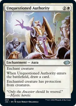 MTG Jumpstart 2022 U Unquestioned Authority #260 - Image 1