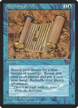 Merchant Scroll [Homelands] MtG TCG Card - Image 1