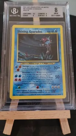 Pokemon Shining Gyarados 65/64 Neo Revelation BGS 8 Secret Rare Holo Swirl - Image 2