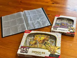 Pokemon 151 Alakazam + Zapdos ex Collection Box + Prismatic Evolutions Album - Image 4