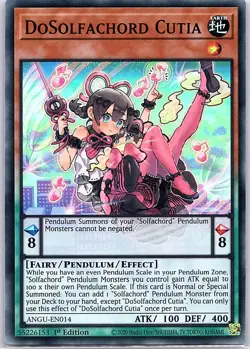 DoSolfachord Cutia ANGU-EN014 Ancient Guardians - Yu Gi Oh Card - NM - Image 1