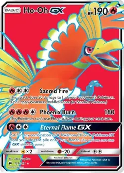 Pokemon Ho-Oh GX (Full Art) NM 1st Edition Normal SM - Burning Shadows - Image 1