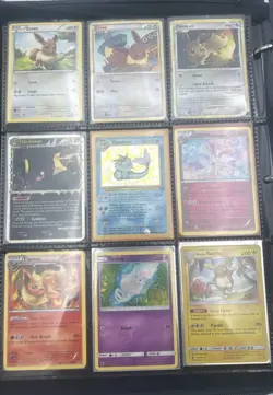Massive Pokemon Card Binder Lot 576 Cards Eeveelutions EX GX Holos Trainers Mix - Image 1