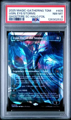 2025 MTG TARKIR: DRAGONSTORM #409 UGIN, EYE OF THE STORMS PSA 8 - Image 1