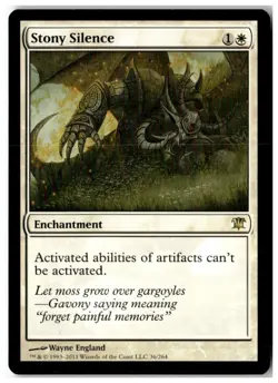 MTG Stony Silence - Innistrad Moderately Played English - Image 1