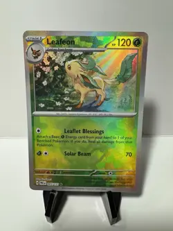 Pokemon TCG - Leafeon (Poke Ball Pattern) 005/131 Sv: Prismatic Evolutions Holo - Image 1