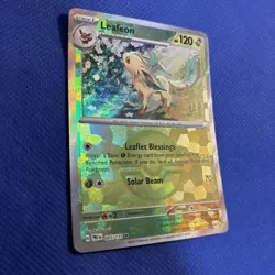 Pokemon TCG: Prismatic Evolutions Leafeon 005/131 Poke Ball Reverse Holo NM (a) - Image 2