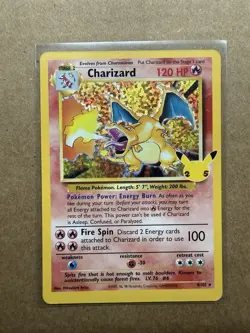 Pokemon Charizard 4/102 Holo Rare 25th Anniversary Celebrations Edition MINT - Image 1