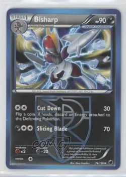 Bisharp Reverse Foil Pokemon Black & White Plasma Freeze #74 - Image 1
