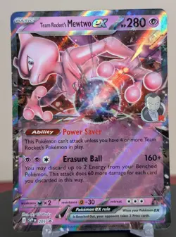 Pokemon Team Rocket's Mewtwo ex #205 SVP Black Star Promo English - Image 1
