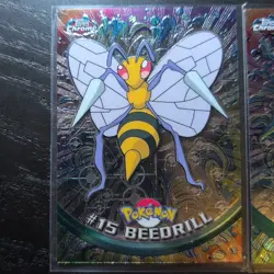 Pokemon 2000 Topps Chrome #15 Beedrill And #13 Weedle NM - Image 2