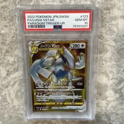 PSA 10 GEM MINT Lugia V Star 123 Ultra Rare Japanese Pokemon S12 Gold Holo - Image 1