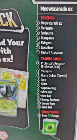 DELUXE BATTLE DECK, POKEMON, (MEOWSCARADA) EX 290-85258 LEVEL 2 (OBP) - Image 5
