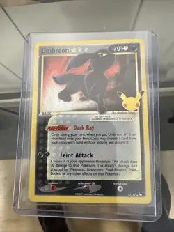 Pokemon Umbreon Gold Star Celebrations 25th Anniversary NM - Image 1