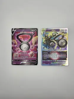 Pokemon Unown V SWSH300 Sword & Shield Holo Promo + Unown Vstar 066/195 NM - Image 1