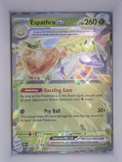 Espathra ex 006/091 Double Rare Holo Pokemon Paldean Fates Near Mint Pokemon TCG - Image 1