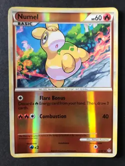 Numel 35/95 HGSS Unleashed REVERSE HOLO Heartgold Soulsilver Pokemon Card Exc - Image 1