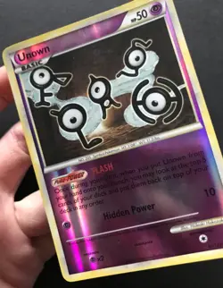 Unown FLASH 55/123 HGSS Base REVERSE HOLO Heartgold Soulsilver Pokemon Card Exc - Image 4