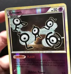 Unown FLASH 55/123 HGSS Base REVERSE HOLO Heartgold Soulsilver Pokemon Card Exc - Image 5