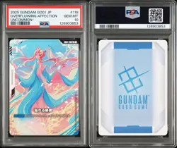 2025 JAPANESE Gundam Card Game Overflowing Affection PSA10 GD01-118 BANDAI NAMCO - Image 3