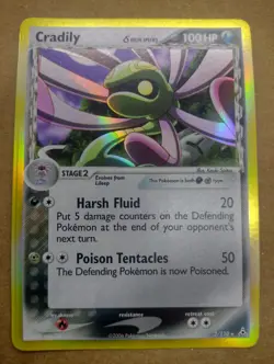 Cradily Delta Species 2/110 EX Holon Phantoms Pokemon Trading Card Holo Ex - NM - Image 1