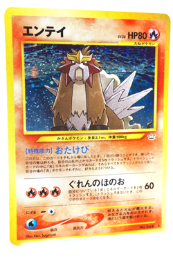 Pokemon TCG Entei Holo #244 Neo Revelation 2001 Japanese Vintage Pokemon Card - Image 3