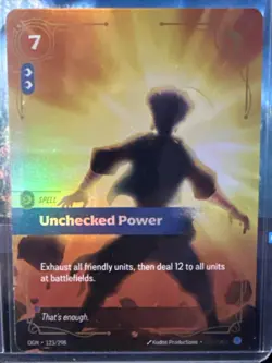 Riftbound League Of Legends Origins Epic Foil Unchecked Power 123/298 NM Card - Image 1