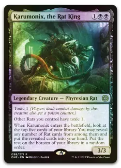 Karumonix, the Rat King #98 (Foil) (NM) Phyrexia All Will Be One ONE Magic MTG - Image 1