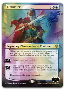 Elminster (Borderless) #362 (Foil) (NM) Baldur's Gate CLB Magic MTG - Image 1